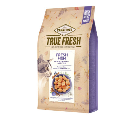 Carnilove Cat True Fresh Fish with Buckwheat & Lentils 340 г